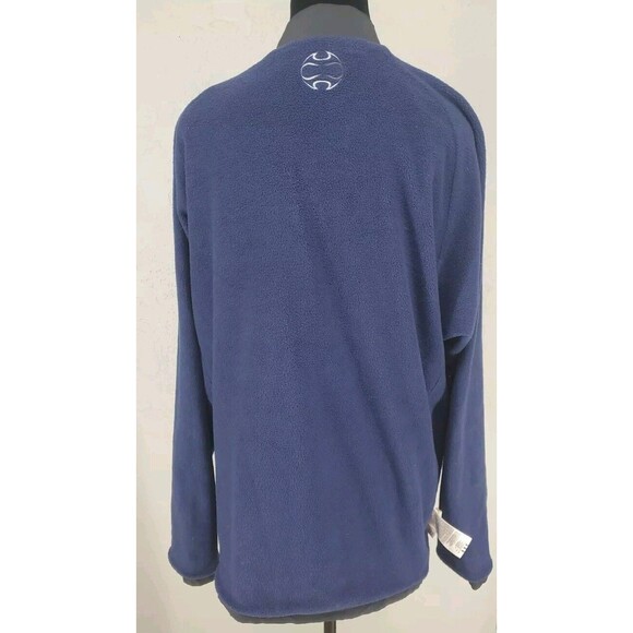 Adidas Reversible 1/4 Zip Long Sleeve Jacket Gray Blue Size Small - Picture 6 of 7